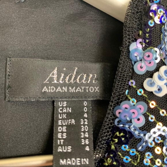 Aidan Mattox Sequin A-Line Mini Halter Dress - Picture 12 of 14